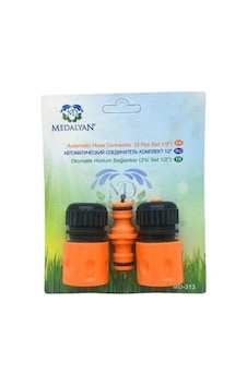 Medalyan Md-313 3'lü Set 1/2 Lüks Otomatik Hortum Eki Bağlantısı- 20'li Paket Medalyan Md-313 3'lü Set 1/2 Lüks Otomatik Hortum Eki Bağlantısı- 20'li Paket