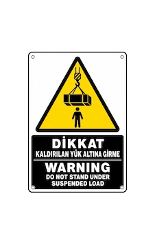 Dikkat Kaldırılan Yük Altına Girme 35x50cm Pvc Isg Levha Dikkat Kaldırılan Yük Altına Girme 35x50cm Pvc Isg Levha