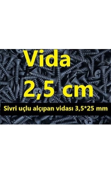 Vida 2.5 CM (100 Adet)- Sivri Uçlu Alçıpan Vidası 3.5X25 MM Ar.10 N11.55424 Vida 2.5 CM (100 Adet)- Sivri Uçlu Alçıpan Vidası 3.5X25 MM Ar.10 N11.55424