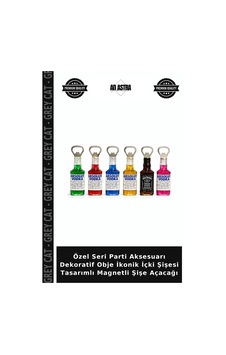 Özel Seri Parti Aksesuarı Dekoratif Obje İkonik İçki Şişesi Tasarımlı Magnetli Şişe Açacağı Çok Renkli Özel Seri Parti Aksesuarı Dekoratif Obje İkonik İçki Şişesi Tasarımlı Magnetli Şişe Açacağı Çok Renkli
