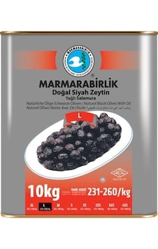 Marmarabirlik Doğal Yağlı Salamura 231-260 KB L Siyah Zeytin 10 KG Marmarabirlik Doğal Yağlı Salamura 231-260 KB L Siyah Zeytin 10 KG