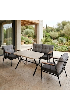 Paris 2+1+1+ 70x120 Traverten Desenli Masa Metal Balkon Takımı Keten Dokulu Kumaş Siyah Metal - Bahçe Teras Oturma Gru Gri - Antrasit Paris 2+1+1+ 70x120 Traverten Desenli Masa Metal Balkon Takımı Keten Dokulu Kumaş Siyah Metal - Bahçe Teras Oturma Gru Gri - Antrasit
