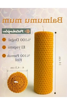 Doğal Balmumu Mum Seti - 4'lü Hediye Kutusu 000 Açık Krem Doğal Balmumu Mum Seti - 4'lü Hediye Kutusu 000 Açık Krem