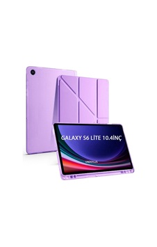 S6 Lite 2024 P620 P610 İle Uyumlu Kılıf Kalem Bölmeli Trifolding Case 13-15-17 Lila Sku: Zeusb0dyp4n77q Arka Kapak