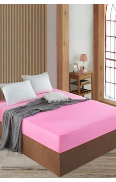 Lastikli Pamuklu Ranforce Dokuma Kumaş Çarşaf Pembe Lastikli Pamuklu Ranforce Dokuma Kumaş Çarşaf Pembe