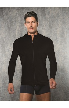 DOREANSE Erkek Termal Viloft Dik Yaka Fermuarlı Sweatshirt 2895