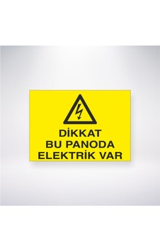 Dikkat Bu Panoda Elektrik Var 21x28 Arkası Yapışkanlı Sticker Dikkat Bu Panoda Elektrik Var 21x28 Arkası Yapışkanlı Sticker