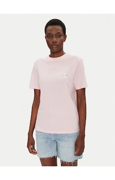Calvin Klein Kadın T-shirt Ck Logo Pembe Calvin Klein Kadın T-shirt Ck Logo Pembe