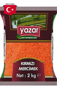 Yazar Yerli Kırmızı Mercimek 2 KG Yazar Yerli Kırmızı Mercimek 2 KG