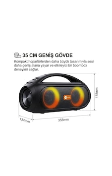 Ds152 35 Cm Büyük Boy Boombox Bluetooth Hoparlör 36w, Çift 3 Subwoofer, Rgb Aydınlatma, Ipx5 Suya Dayanıklı, Tws Stereo, Powerbank Özellikli Ds152 35 Cm Büyük Boy Boombox Bluetooth Hoparlör 36w, Çift 3 Subwoofer, Rgb Aydınlatma, Ipx5 Suya Dayanıklı, Tws Stereo, Powerbank Özellikli