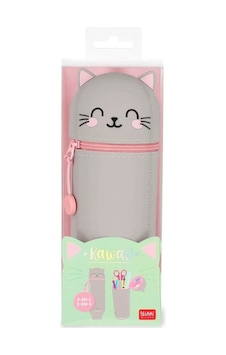 Legami Kawaii 2-ın-1 Silikon Kalem Çantası Kedi Ka0016 Çok Renkli Legami Kawaii 2-ın-1 Silikon Kalem Çantası Kedi Ka0016 Çok Renkli