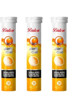 Balen C Vitamini + Çinko Efervesan 20 Tablet x 3 Adet Balen C Vitamini + Çinko Efervesan 20 Tablet x 3 Adet