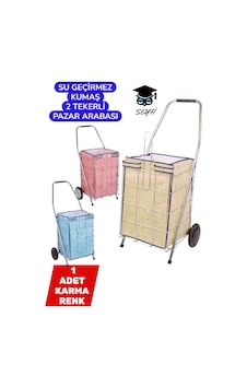 Su Geçirmez Kumaş 2 Tekerli Pazar Arabası Geniş Hacimli Su Geçirmez Kumaş 2 Tekerli Pazar Arabası Geniş Hacimli