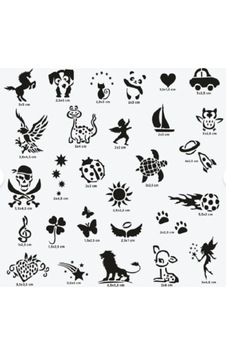 One Spray Tattoo City Pack - Wonderland Stencil Set 7 Designs Diğer One Spray Tattoo City Pack - Wonderland Stencil Set 7 Designs Diğer