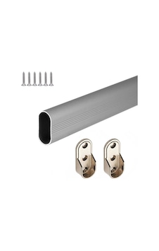 Flanş Hediyeli Oval Gardrop Askı Borusu 50cm Dolap İçi Düzenleyiciler Flanş Hediyeli Oval Gardrop Askı Borusu 50cm Dolap İçi Düzenleyiciler