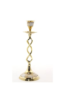 Kenpazar Tekli Pirinç Sedefli Şamdan Çok Renkli 45160525 Kenpazar Tekli Pirinç Sedefli Şamdan Çok Renkli 45160525
