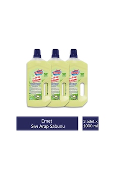 Ernet Sıvı Arap Sabunu 1 Lt X 3 Adet Tekli Ernet Sıvı Arap Sabunu 1 Lt X 3 Adet Tekli