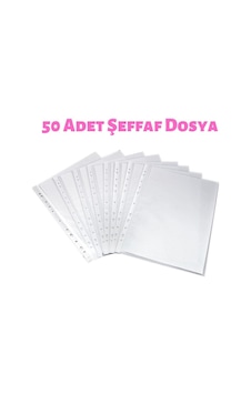 Şeffaf Dosya Delikli A4 Dosya Poşet Dosya 50 Li Paket Şeffaf Dosya Delikli A4 Dosya Poşet Dosya 50 Li Paket