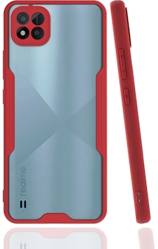 Cosmotex Newface Realme C11 2021 Kılıf Platin Silikon - Kırmızı