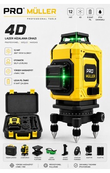 Alman Professional Otomatik Hizalama 12 Köşe 360 Yeşil Lazer Çizgi Hizalama Terazi Çantalı Alman Professional Otomatik Hizalama 12 Köşe 360 Yeşil Lazer Çizgi Hizalama Terazi Çantalı