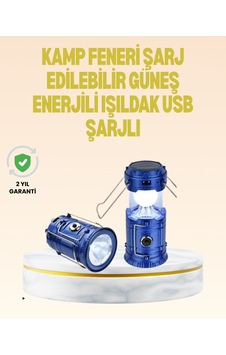 Katlanabilir Usb Çıkışlı Kamp Feneri Şarj Edilebilir, Dayanıklı Ve Çok Fonksiyonlu - Lisinya Mavi Katlanabilir Usb Çıkışlı Kamp Feneri Şarj Edilebilir, Dayanıklı Ve Çok Fonksiyonlu - Lisinya Mavi