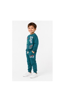 Ahengim Erkek Çocuk Kaykay Baskılı Sweatshirt Eşofman Altı 2 Li Takım 1-4 Yaş Ak115 Koyu Yeşil Ahengim Erkek Çocuk Kaykay Baskılı Sweatshirt Eşofman Altı 2 Li Takım 1-4 Yaş Ak115 Koyu Yeşil