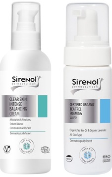 Sirenol Organik Sertifikalı Çay Ağacı Temizleme Köpüğü 150 ML + Yoğun Bakım Kremi 60 ML
