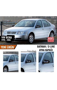 Volkswagen Bora (1998 - 2006) Batman Yarasa Ayna Kapağı (parlak Siy