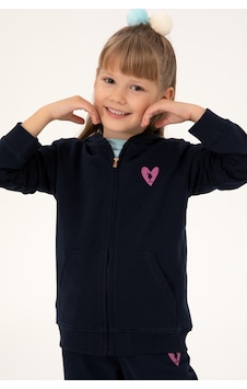 U.S. Polo Assn. Kız Çocuk Lacivert Fermuarlı Basic Sweatshirt 50296390-VR033 U.S. Polo Assn. Kız Çocuk Lacivert Fermuarlı Basic Sweatshirt 50296390-VR033
