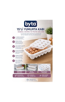 15'li Kapaklı Yumurta Saklama Kabı Buzdolabı Yumurta Organizeri Yumurtalık Saklama Kutusu Plastik Düzenleyici Bpa İçermez Beyaz 15'li Kapaklı Yumurta Saklama Kabı Buzdolabı Yumurta Organizeri Yumurtalık Saklama Kutusu Plastik Düzenleyici Bpa İçermez Beyaz