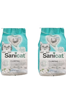 Sanicat Clumping White Cotton Fresh Bentonit Kedi Kumu 2 x 10 L Sanicat Clumping White Cotton Fresh Bentonit Kedi Kumu 2 x 10 L