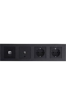 Ovivo Grano Siyah Topraklı Priz Topraklı Priz Tv Uydu Prizi Nümeris 4 Lü Çerçeve 4 Lü Set Ovivo Grano Siyah Topraklı Priz Topraklı Priz Tv Uydu Prizi Nümeris 4 Lü Çerçeve 4 Lü Set