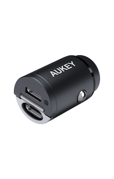 Aukey Cc-a4-bk 30w 2 Port Type-c Pd Destekli Araç Şarj Cihazı - Siyah