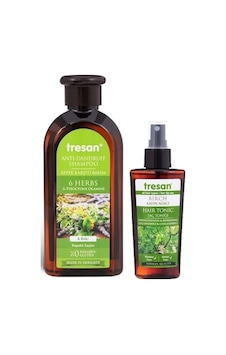 Tresan 6 Bitki Kepek Karşıtı Bakım Şampuanı 300 ML + Saç Toniği 125 ML Tresan 6 Bitki Kepek Karşıtı Bakım Şampuanı 300 ML + Saç Toniği 125 ML