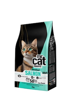 Mr. Cat Happy Kısırlaştırılmış Somonlu Kedi Maması 15 KG Mr. Cat Happy Kısırlaştırılmış Somonlu Kedi Maması 15 KG