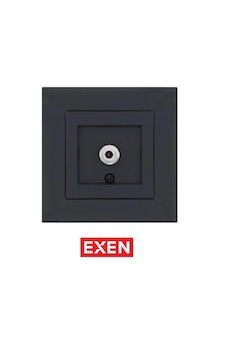 Exen Füme Uydu Prizi Ekranlı F Konnektör Mekanizma Çerçeve Çerçeve Exen Füme Uydu Prizi Ekranlı F Konnektör Mekanizma Çerçeve Çerçeve