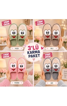 Moon Cloud Karma Peluş Terlik Pofuduk Sıcak Tutan Ev Terlik Çeyizlik - Hediyelik Zyn296 Karışık Figürlü Moon Cloud Karma Peluş Terlik Pofuduk Sıcak Tutan Ev Terlik Çeyizlik - Hediyelik Zyn296 Karışık Figürlü