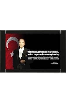 100X150 Cm Grt5 Atatürk Resimli Makam Panosu - Makam Arkalığı
