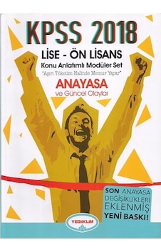 Kpss 2018 Lise Ön Lisans Konu Anlatımlı Anayasa Güncel Olaylar