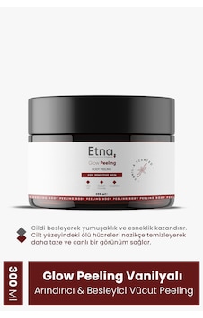 Etna Pharma Vanilya Özlü Gözenek Sıkılaştırıcı, Cilt Yenileyici Ve Arındırıcı Yüz Ve Vücut Glow Peeling 300 Ml