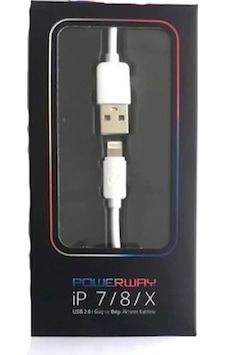 Powerway I Phone 7/8/X 2000 Ma Güç Ve Data Aktarımı Kablosu