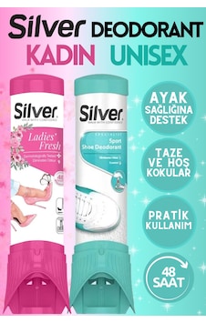 Silver 2'li Kadın Ve Unisex Ayakkabı Deodorantı Ayak Koku Terle Renksiz Silver 2'li Kadın Ve Unisex Ayakkabı Deodorantı Ayak Koku Terle Renksiz