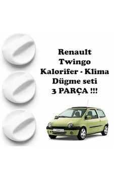 Renault Twingo Kalorifer Klima Düğme Seti 3 Parça Kalorifer Düğmeleri Turuncu Beyaz Renault Twingo Kalorifer Klima Düğme Seti 3 Parça Kalorifer Düğmeleri Turuncu Beyaz