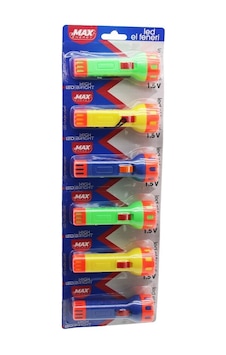 Zmax Energy Max-3145 Gh-9158 El Feneri 1.5v Pilli Renkli Plastik Askılı Kartela Stand - 6'li Paket Zmax Energy Max-3145 Gh-9158 El Feneri 1.5v Pilli Renkli Plastik Askılı Kartela Stand - 6'li Paket