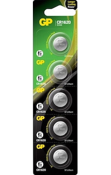 Gp Cr1620 3 Volt Lityum Pil 5li Paket Gp Cr1620 3 Volt Lityum Pil 5li Paket