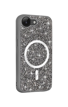 Apple Uyumlu iPhone 16e Kılıf Pırlanta Tasarımlı M-safe Şarj Özellikli Zore Mozaik Silikon Kapak Apple Uyumlu iPhone 16e Kılıf Pırlanta Tasarımlı M-safe Şarj Özellikli Zore Mozaik Silikon Kapak