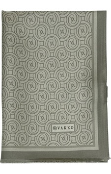 Vakko Twill İpek Şal - Helezon Monogram - Soft Çağla Vakko Twill İpek Şal - Helezon Monogram - Soft Çağla