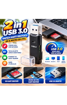 Hafıza Kartı - Tf Kart Okuyucu Hub Adaptör Veri Aktarıcı