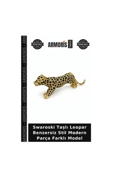 Swaroski Taşlı Leopar Benzersiz Stil Modern Parça Farklı Model Çok Renkli