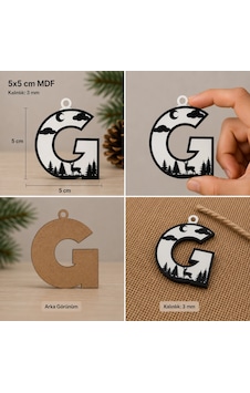G Harf Yılbaşı Süsü Mdf Çam Ağacı Desenli Asılabilir Dekor 5x5 Cm G Harf Yılbaşı Süsü Mdf Çam Ağacı Desenli Asılabilir Dekor 5x5 Cm